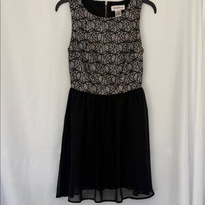 Black and Cream Lace Dress